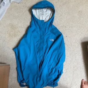 Women’s North Face lightweight rain coat- Blue